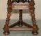 Victorian Aesthetic Movement Carved Oak, Elm & Marble Occasional Table, 1860, Image 10