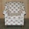 Antique Victorian Club Armchair with American Flag Upholstery, Image 2