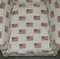 Butaca Club victoriana antigua con tapicería de bandera estadounidense, Imagen 13