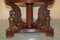 Antiker französischer neoklassizistischer Mitteltisch aus Hartholz mit Sphinx-Säulengestell 5