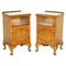 Burr Walnut Nightstands from Alfred Cox, 1950s, Set of 2, Image 1