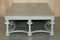 Solid Six Pillar French Country House Coffee Table in Original Paint 20