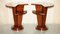 Makassar Holz Beistelltische mit 2 Ebenen im Art Deco Stil, 2er Set 1