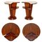 Makassar Holz Beistelltische mit 2 Ebenen im Art Deco Stil, 2er Set 2