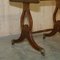 Burr & Burl Walnut Extending Side Tables with Lion Paw Castors, Set of 2 8