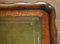 Large Antique Carved Hardwood & Green Leather Tilt Top Centre Table, Image 14