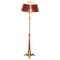 Regency Brass Hand Painted Floor Lamp with Paw Feet, 1930s, Image 1