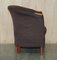 Vintage Suede Tub Armchairs with Wooden Armrests, Set of 2 14