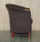 Vintage Suede Tub Armchairs with Wooden Armrests, Set of 2, Image 14