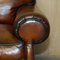 Large Hand Dyed Cigar Brown Leather Club Chair 7