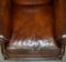 Large Hand Dyed Cigar Brown Leather Club Chair 12