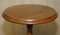 Vintage English Oak Tripod Side Table 4