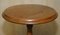 Vintage English Oak Tripod Side Table, Image 4