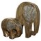 Vintage Hand Carved Elephant Figurines, Set of 2, Image 1