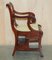 Vintage Armchair with Hardwood Green Leather, Image 12