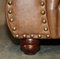 Vintage Scottish Castle Brown Leather Sofa from Thomas Lloyd, Set of 2, Image 8