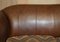 Vintage Scottish Castle Brown Leather Sofa from Thomas Lloyd, Set of 2 5