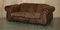 Vintage Scottish Castle Brown Leather Sofa from Thomas Lloyd, Set of 2, Image 18