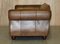 Vintage Scottish Castle Brown Leather Sofa from Thomas Lloyd, Set of 2, Image 17