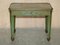 Antique Victorian Chinese Chinoiserie Hand Painted Green Side Table, 1880s 3