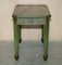 Antique Victorian Chinese Chinoiserie Hand Painted Green Side Table, 1880s 15