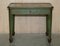 Antique Victorian Chinese Chinoiserie Hand Painted Green Side Table, 1880s 1