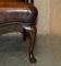 Art Deco Hand Dyed Cigar Brown Leather Club Armchairs, Set of 2, Image 12