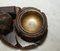 Portafiammiferi antichi con gufo in legno intagliato e posacenere, set di 9, Immagine 10
