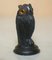 Antique Black Forest Wooden Carved Owl Matchstick Holders and Ashtray, Set of 9 16