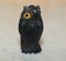 Antique Black Forest Wooden Carved Owl Matchstick Holders and Ashtray, Set of 9 18