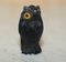 Antique Black Forest Wooden Carved Owl Matchstick Holders and Ashtray, Set of 9, Image 18
