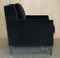 Art Deco Black Nero Velvet Armchair 15