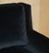 Art Deco Black Nero Velvet Armchair, Image 14