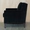 Art Deco Black Nero Velvet Armchair 17