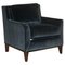 Art Deco Black Nero Velvet Armchair, Image 1