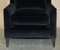 Art Deco Black Nero Velvet Armchair, Image 6