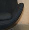 Silla Egg vintage de tela negra y gris de Fritz Hansen, 1996, Imagen 10