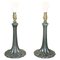 Vintage Bronzed Table Lamps with Lily Pad Bases from Tiffany & Co, 1960s, Set of 2 1