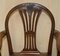 Antiker George Hepple White Wheatgrass Captains Chair aus Braunem Leder, 1880 4