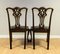 Chippendale Style Dining Chairs with Leather Seats, Set of 6 6