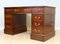 Hardwood Desk with Light Brown Leather Desk Top and Gold Leaf Tooling 4