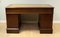 Hardwood Desk with Light Brown Leather Desk Top and Gold Leaf Tooling 14