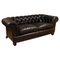 Chesterfield Two-Seater Leather Sofa, Image 2