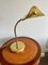 Art Deco Banker Tischlampe aus Messing mit Gelenk 9