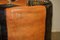 Vintage Tan & Brown Leather Footstool, 1960s, Image 5
