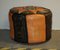 Vintage Tan & Brown Leather Footstool, 1960s 15