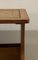 Tavolino vintage in legno di tasso e pelle verde, Immagine 4