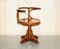 Vintage Nautical Captains Leather Desk and Swivel Chair, Set of 2, Image 2