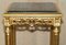 Tavolini in legno dorato e marmo, Italia, fine XIX secolo, set di 2, Immagine 4