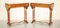 Large Extendable Side Tables in Figured Burr and Burl Walnut, Set of 2 2